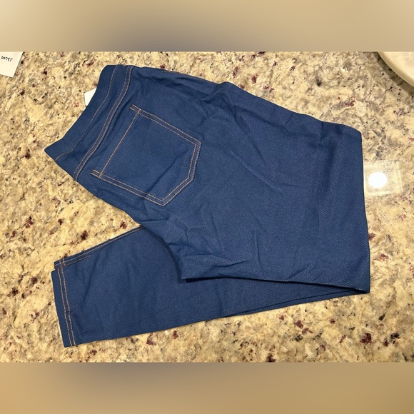 No Nonsense Women's Stretch Denim Leggings with Pockets Large - Picture 6 of 8